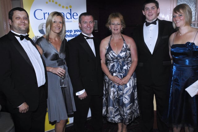 Pictured from left are Chris Bell, Sarah Barry, Mark Hopkins, Sharon Hopkins, Ian Adair and Ruth Leyland.