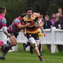 Ben Raubitschek impressed during Harrogate RUFC's home defeat to Huddersfield. Picture: Gerard Binks