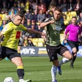 Jack Muldoon opened the scoring early on during Harrogate Town's 2-1 home defeat to Colchester United, but had to be substituted late on. Pictures: Matt Kirkham