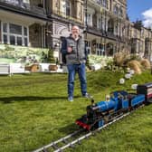 11 April 2021.......   Hotelier Simon Cotton who has created the Yorkshire Dales beer garden outside  The Yorkshire Hotel in the centre of Harrogate.  Picture Tony Johnson