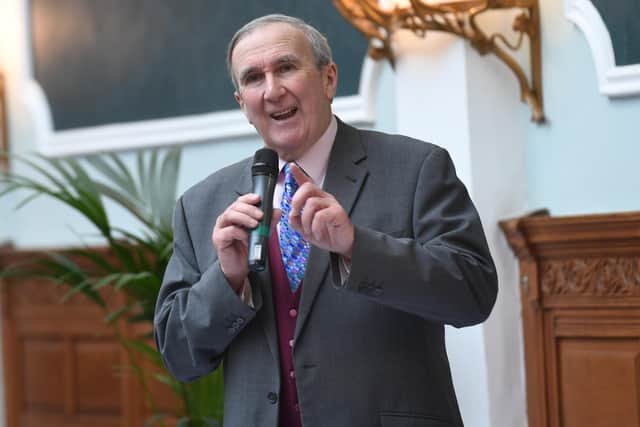 Gervase Phinn was said to have been in ‘fine form’ when giving his speech
last week, only for him to then be taken ill and rushed to Harrogate Hospital