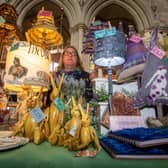 Vanessa hart, of Hartisan Designs, based at Darlington, County Durham, one of the many stall holders an the event.