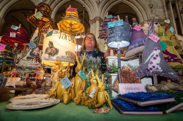 Vanessa hart, of Hartisan Designs, based at Darlington, County Durham, one of the many stall holders an the event.