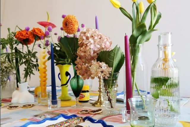 Mrs Tablescape showing how to create an attractive table layout