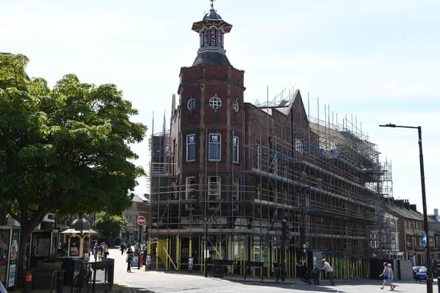 Harrogate Theatre's chief executive David Bown, said it was exciting to see the roof repair programme coming to an end - and the scaffolding come down.