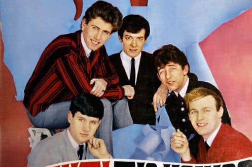 The Hollies pictured in 1964 on the cover of the Stay album.
