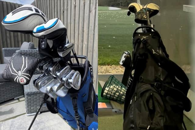 North Yorkshire Police launch an investigation after golf clubs were stolen from a vehicle in Harrogate last weekend