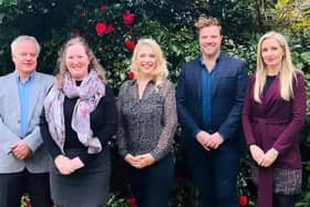 'Time for change' - left to right: Jon Starkey, Sarah Hart, Lucy Gardiner, Daniel Thompson and Anna McIntee.