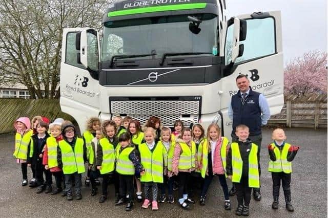 Stevland Town, managing director of the transport division at cold storage and transport business Reed Boardall, spoke to 30 children from Boroughbridge Primary School, where he was once a pupil, about how their food gets from farm to fork.
