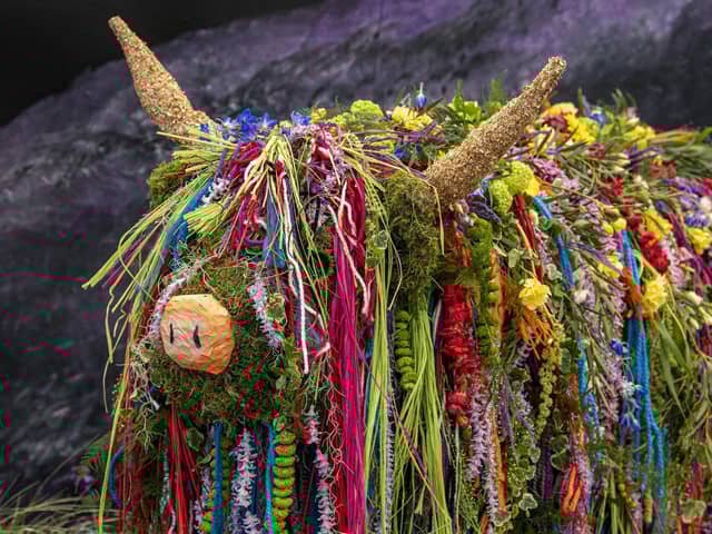 Students from East Durham college recreate artists' Steven Brown's Rab and Isa McCoo which took the gold medal at the show