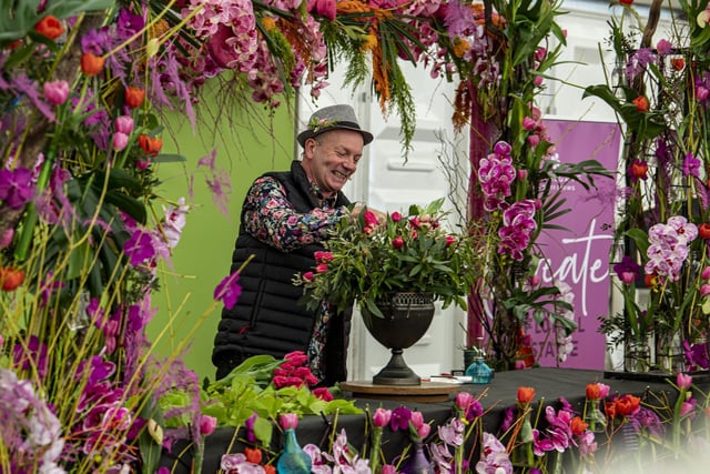 Florist Jonathan Moseley took to the CREATE! stage in the Floral Art Pavilion where he inspired audiences with practical and fun ways on bringing the garden into your home