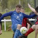Alex Ingham was on target for Boroughbridge in their 3-3 draw at Field. Picture: Steve Riding