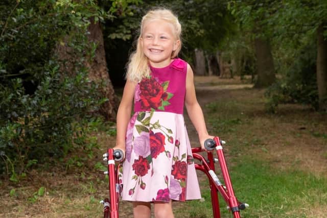Amelie Round, eight, who attends Tockwith Primary School, was diagnosed with a rare lifelong progressive motor neuron disorder when she was just four years old