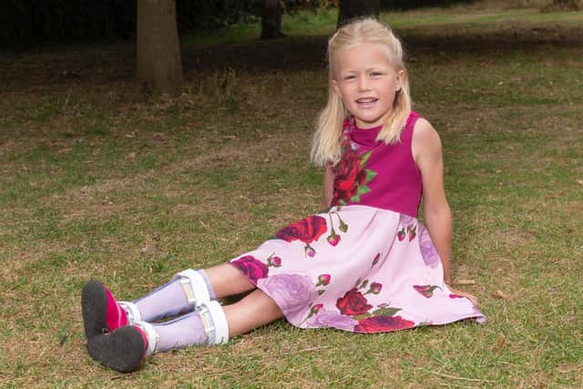 Amelie Round, eight, who attends Tockwith Primary School, was diagnosed with a rare lifelong progressive motor neuron disorder when she was just four years old