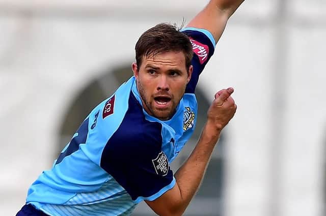 Mat Pillans in action for Yorkshire CCC.