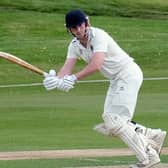 Harrogate CC 1st XI captain Will Bates in action during Saturday's home defeat to Castleford CC. Picture: Richard Bown