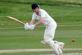 Harrogate CC 1st XI captain Will Bates in action during Saturday's home defeat to Castleford CC. Picture: Richard Bown