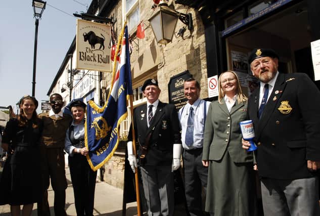 VE Day celebrations at the Black Bull in Wetherby.