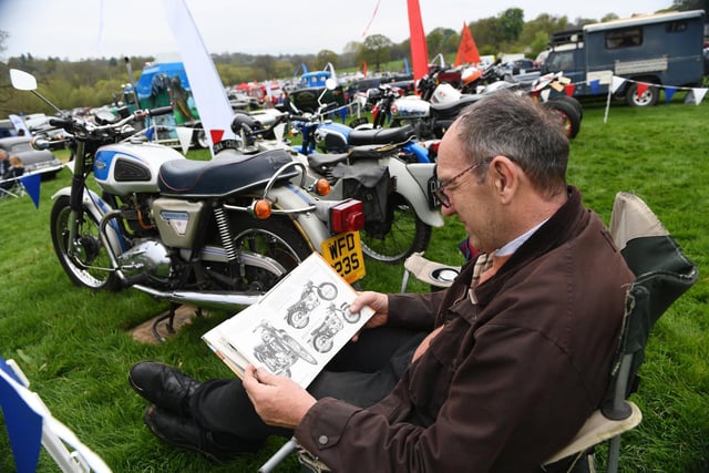 There were also a number of classic motorbikes on display