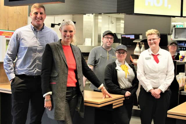 Dean Fitzmaurice (Middlesbrough McDonalds Franchise Owner), Bianca Robinson (Chief Executive of CEO Sleepout) and team members from McDonalds Daniel Young, Cassie Bell, Shell Watson and Leanne Evans
