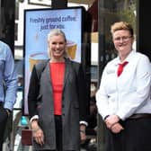 Dean Fitzmaurice (Middlesbrough McDonalds Franchise Owner), Bianca Robinson (Chief Executive of CEO Sleepout) and Leanne Evans from McDonalds