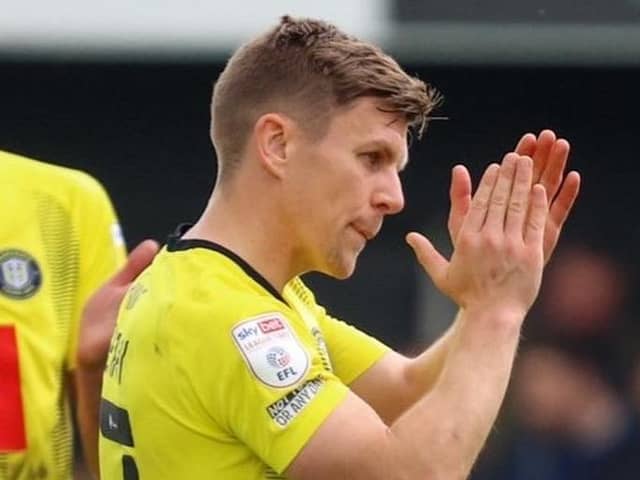 Lloyd Kerry leaves the pitch for the final time as a Harrogate Town player. Pictures: Matt Kirkham