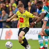 Lloyd Kerry in action for Harrogate Town during Saturday's 2-0 League Two defeat to Sutton United at Wetherby Road. Pictures: Matt Kirkham