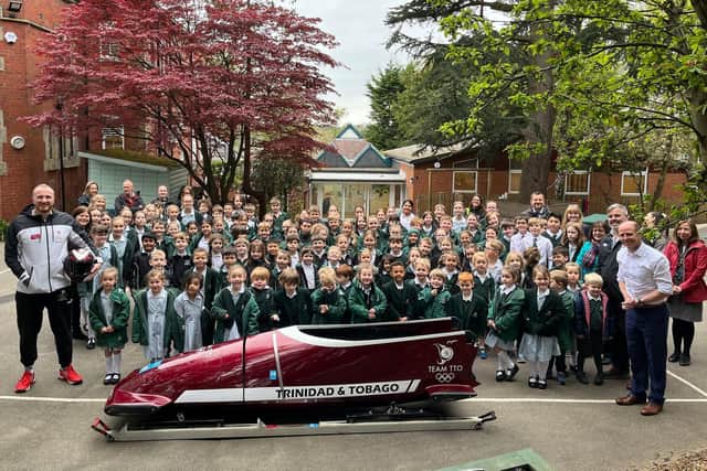 Pupils at Brackenfield School recently enjoyed an inspiring visit from Winter Olympian Axel Brown who competed in the two-man bobsleigh at the most recent Beijing Olympic Games