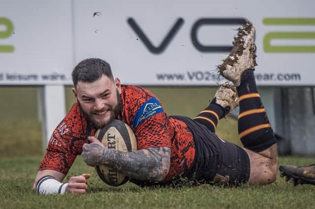 Sam Beagrie scored 22 tries to help Harrogate Pythons to promotion from Yorkshire Three. Picture: John Ashton/Ickledot