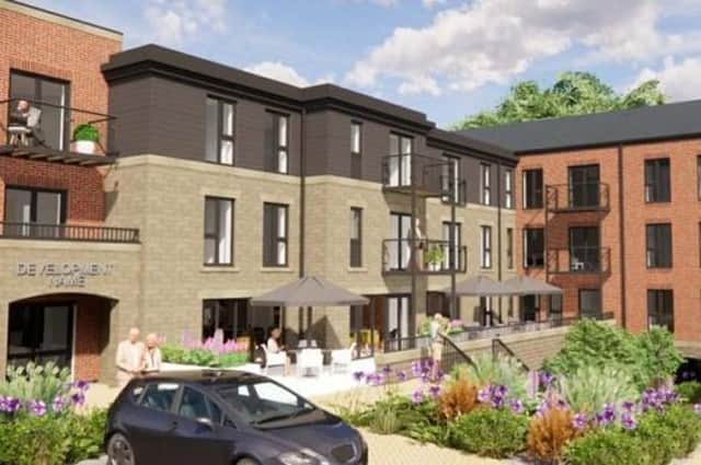 A computer-generated image of the initial plans from Adlington Retirement Living.