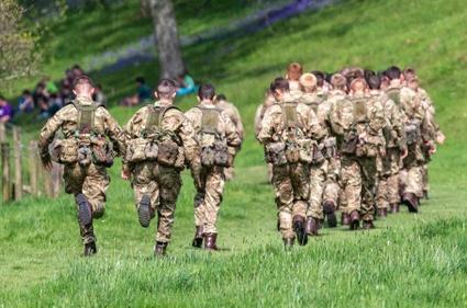 Members of the 9 Platoon Cambrai Company from the Army Foundation College in Harrogate joined walkers and runners at this year’s Nidderdale Walk