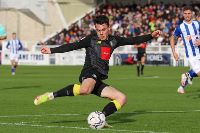 Right-back Ryan Fallowfield will leave Harrogate Town this summer following a five-season stint at Wetherby Road. Pictures: Matt Kirkham