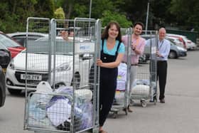 An amazing effort from the super sewers - Flashback to 2020 and the delivery of scrubs by Harrogate Scrubbers to Harrogate Hospital.