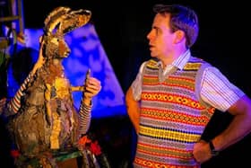 Tales from the Great Wood stars Yorkshire actors Richard Kay and Danny Mellor, plus a whole host of colourful animal puppets