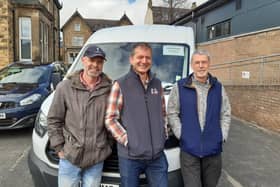 From Harrogate to Ukraine with love - Mowbray Community Church senior pastor Dr David Bolton, Martin Harrison and Peter Fullarton.