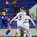 Ryan Fallowfield in action for Harrogate Town against Tranmere Rovers during the 2021/22 season. Pictures: Matt Kirkham