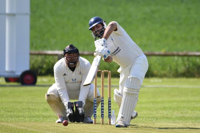 Sajid Khan impressed for Blubberhouses as they recorded their maiden victory of 2022. Picture: Gerard Binks