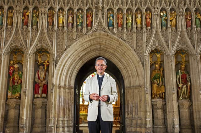 21 August 2020 .....    The Dean of Ripon, the Very Rev John Dobson at Ripon Cathedral.    Picture Tony Johnson