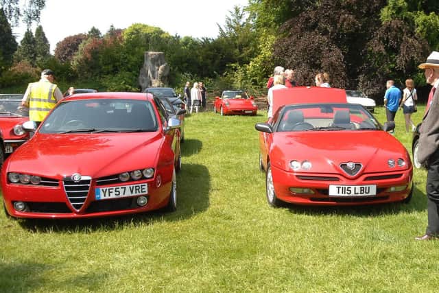 Italian car and motorcycle show at Newby Hall.