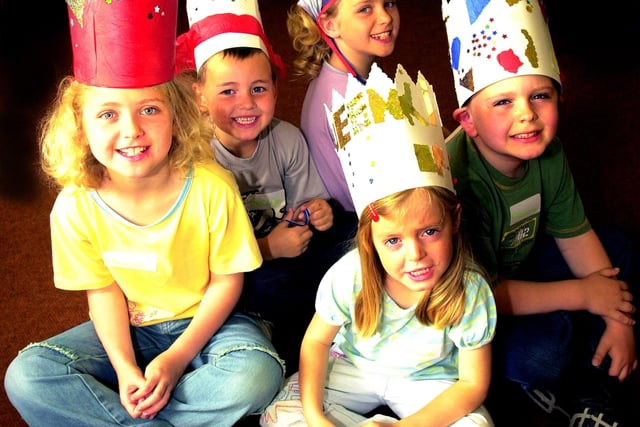 Little Kings and Queens celebrate the Jubilee at  Fairfax community centre. Clockwise from bottom left are Hannah Jane Jewitt, 8, George Morris Cordice, 5, Sophie Louise Jewitt, 8, Anthony James Johnson, 6, and Georgia Leworthy age 5.