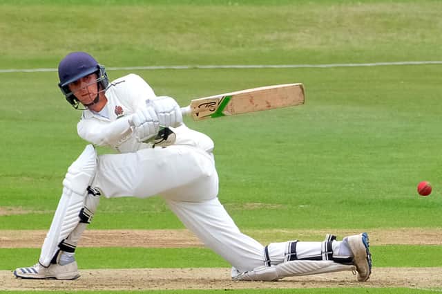 Henry Thompson scored some useful runs at the top of the order, but they weren't enough to save Harrogate CC from defeat at Sheriff Hutton Bridge. Picture: Richard Bown