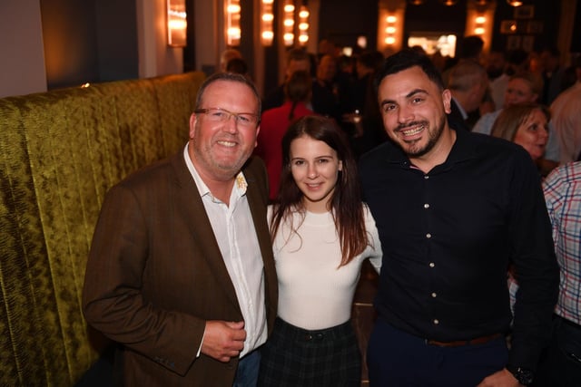 Pictured from left, Simon Cotton, Chloe Leach and Dario Luis of HRH Tourism.