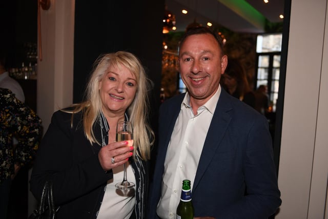 Pictured from left, Sue Kramer of Crown Jewellers and David Simister of Harrogate District Chamber of Commerce.