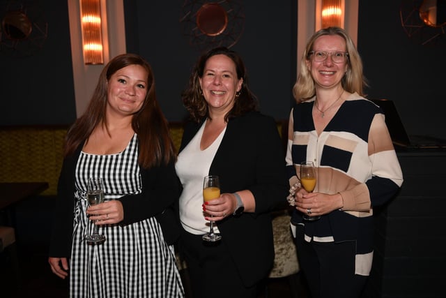 Pictured from left, Clemence Roux, Sharon Canavar and Fiona Movley of Harrogate International Festivals.