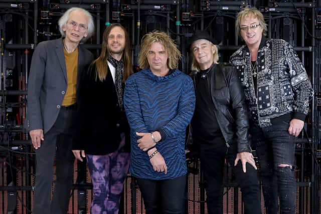 The current line-up of legendary 70s prog rockers  Yes led by Steve Howe, pictured left.