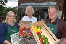 Flashback to the early days of Church Fenton Village Shop with then volunteers Barbara Bell, Andrew Mason and Mike Smith.