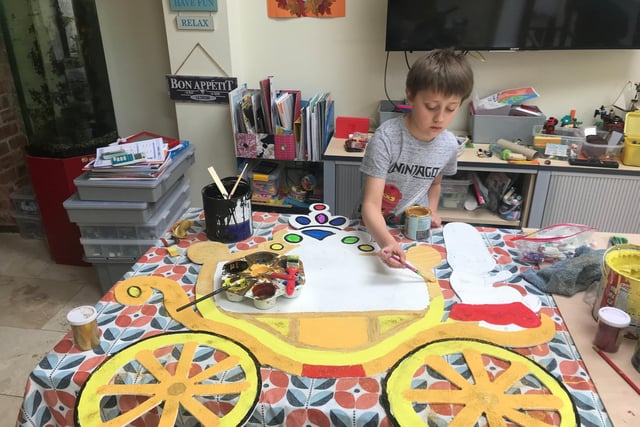 One Harrogate youngster has been getting into the spirit of the Queen's Platinum Jubilee