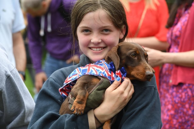 Lousia Stokes is pictured with Errol the Dachshund.