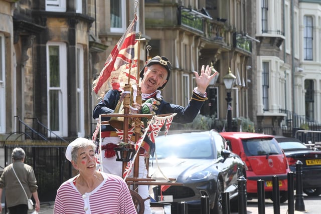 Street entertainers in Harrogate.