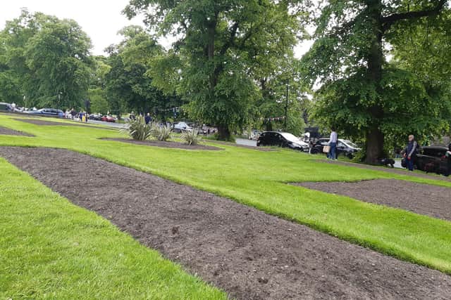 There was some disappointment that the flower beds running along West Park from Hotel du Vin to The Yorkshire Hotel (and the top of Montpellier) in Harrogate were devoid of flowers during the Platinum Jubilee.